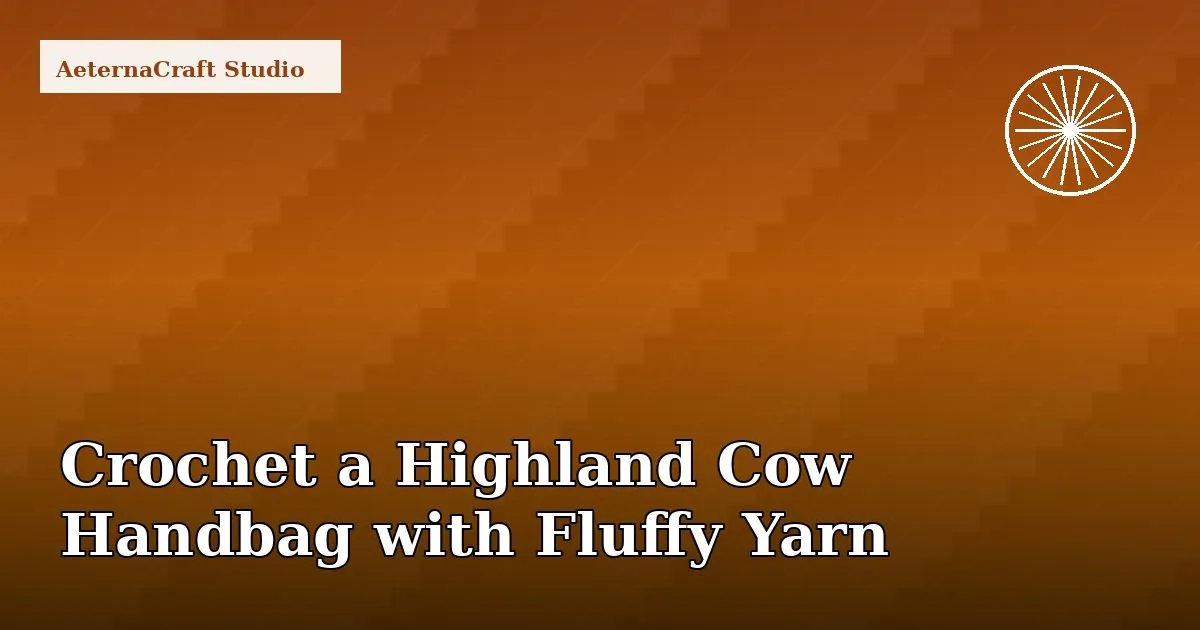 Crochet a Highland Cow Handbag with Fluffy Yarn