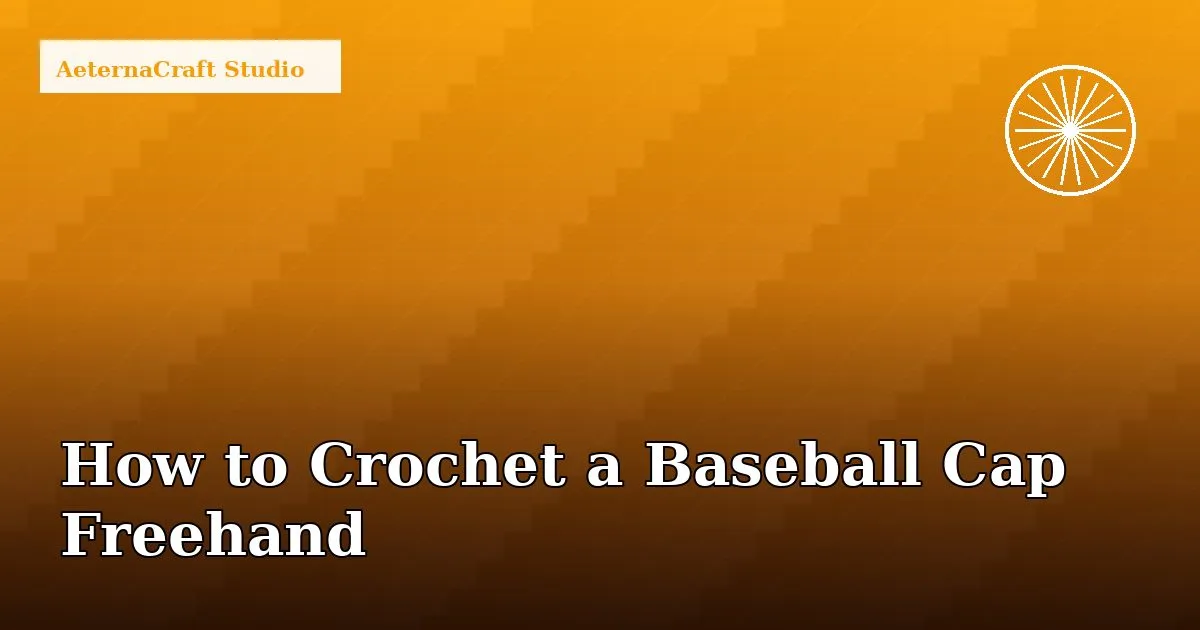 How to Crochet a Baseball Cap: Freehand Tips & Brim Shaping